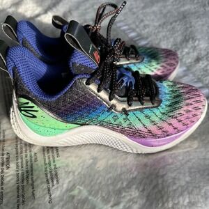 Under Armour Curry Flow 10 Northern Lights GS Basketball Shoes Size 4y